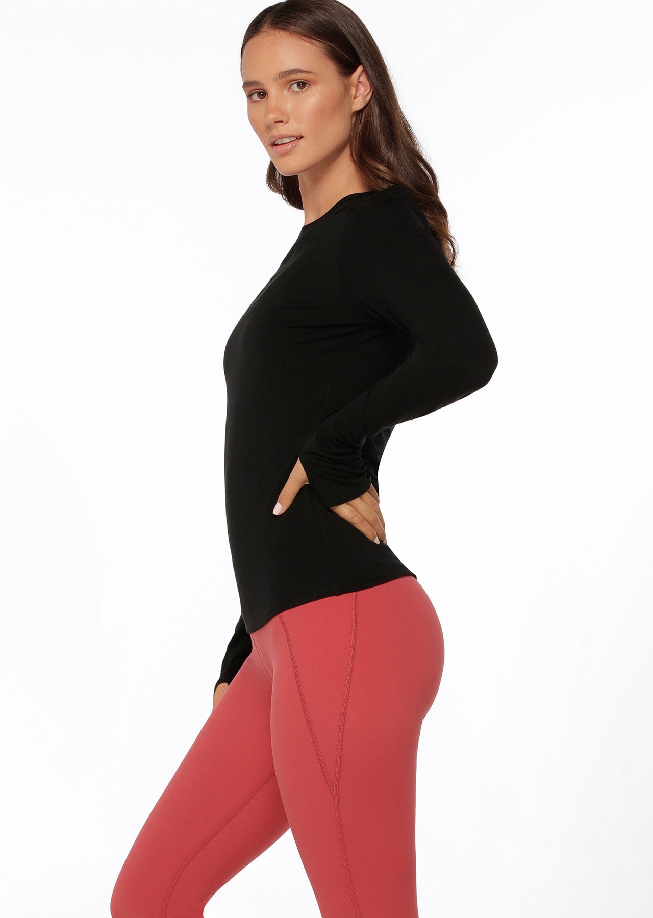 Lorna Jane Ignite Merino Blend Long Sleeve Top - Black