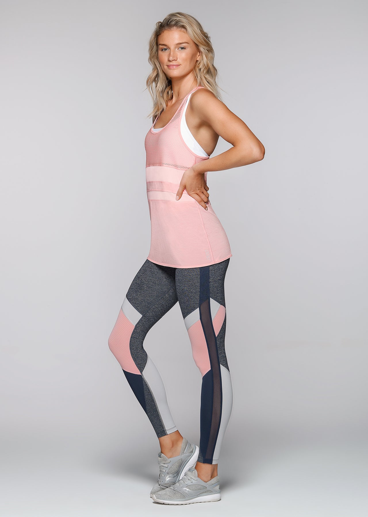 Lorna Jane Ignition Active Tank - Blushed Pink Marl
