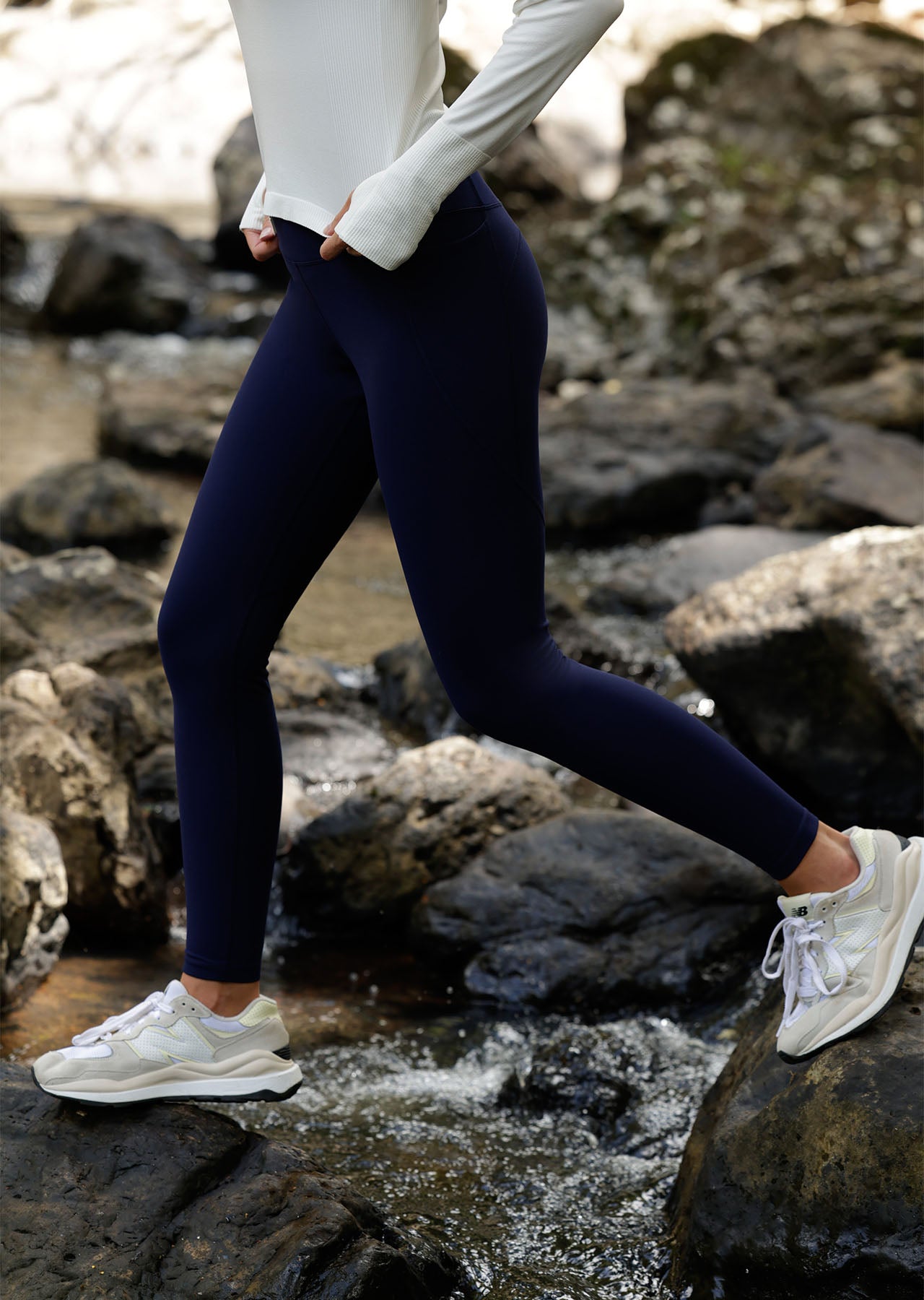 Lorna Jane Ultra Amy Thermal Tech Full Length Leggings - French Navy