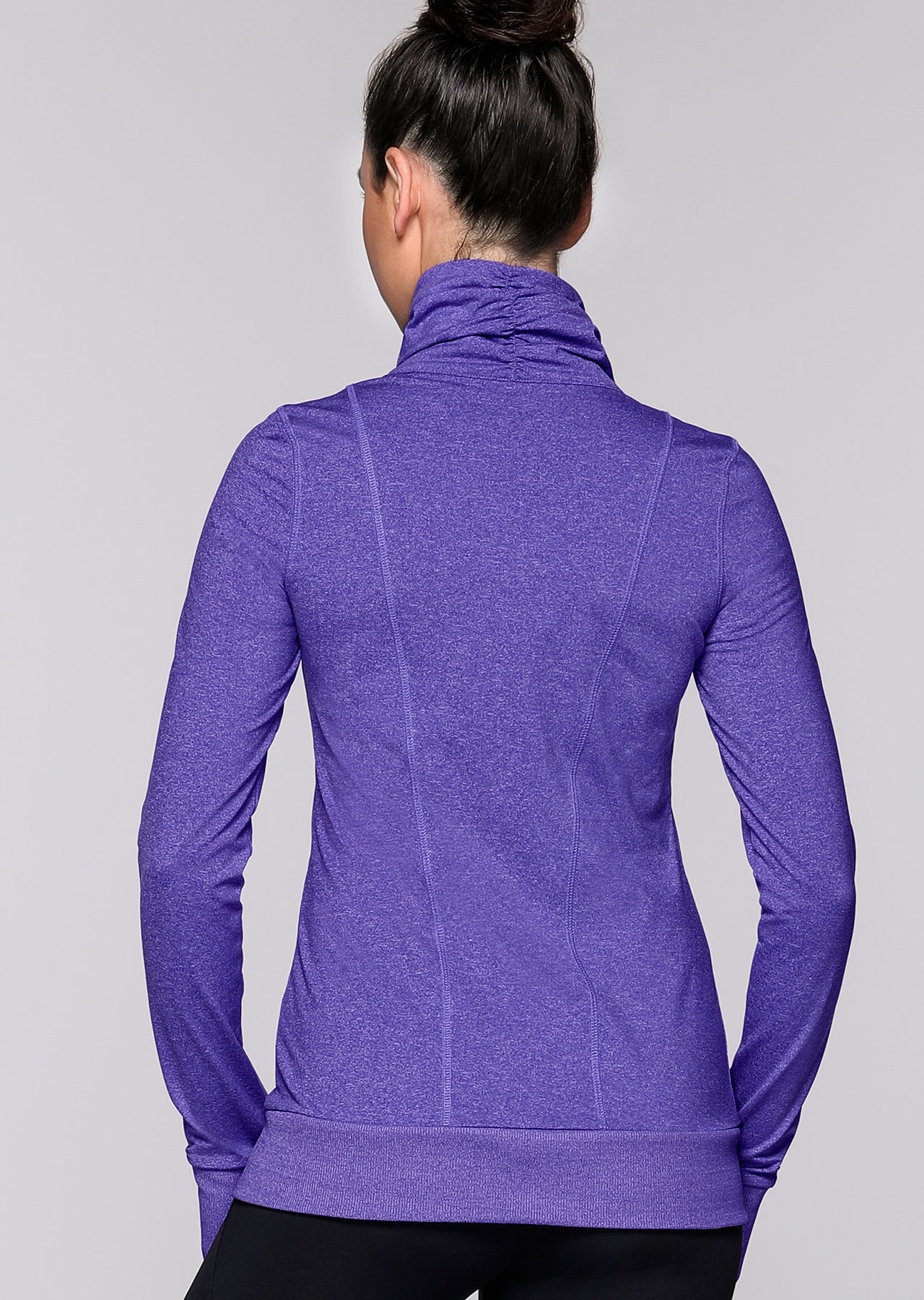 Lorna Jane Mona L/Slv Zip Through - Blueberry Marl