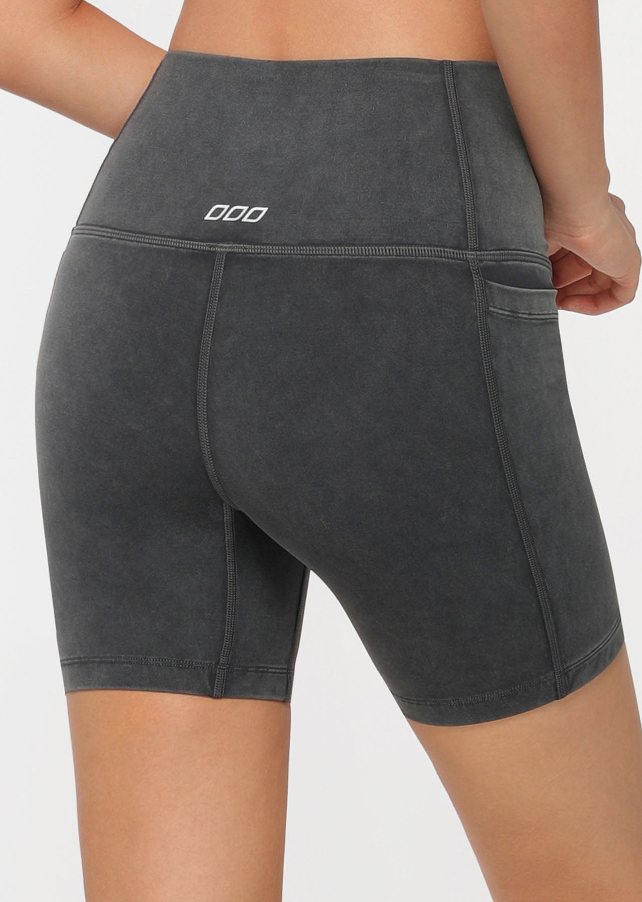 Lorna Jane Phone Pocket Bike Shorts (AX Legacy) - Washed Black
