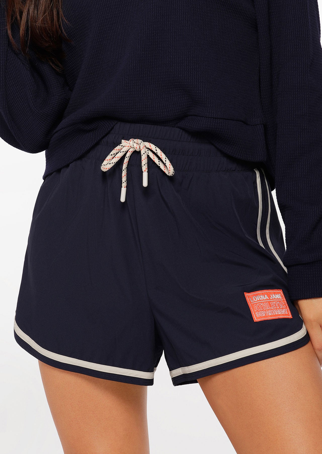Lorna Jane LJ Retro Athletic Shorts - French Navy