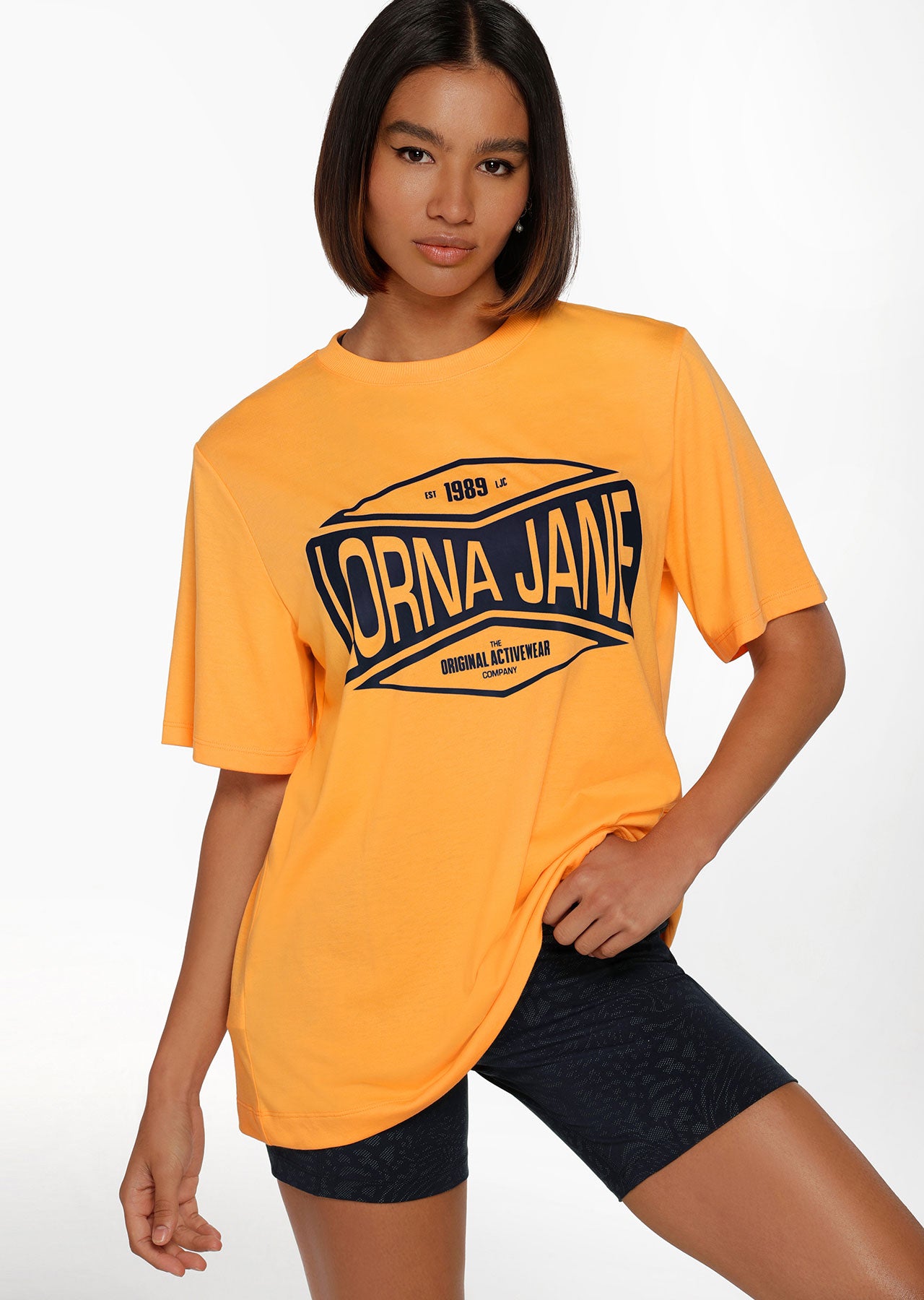 Lorna Jane Original Activewear Relaxed Tee - Mango Sorbet