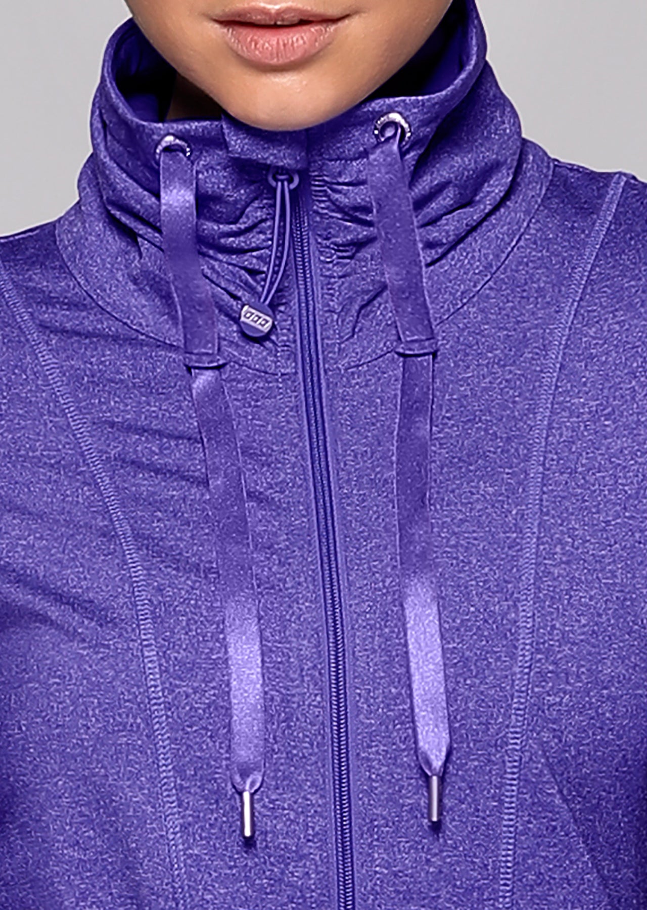 Lorna Jane Mona L/Slv Zip Through - Blueberry Marl