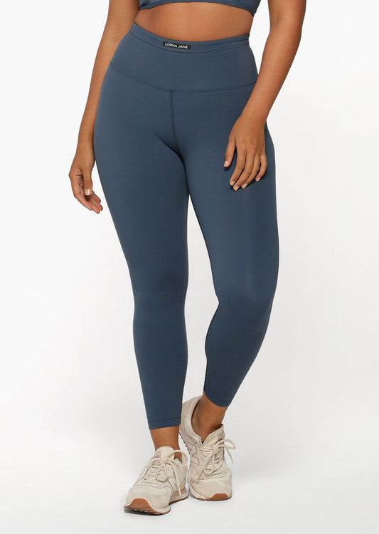 Lorna Jane Mesh Phone Pocket Ankle Biter Leggings - Pale Indigo