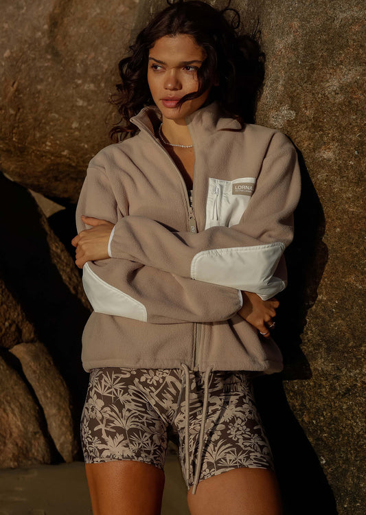 Lorna Jane Polar Fleece Zip Thru - Off White