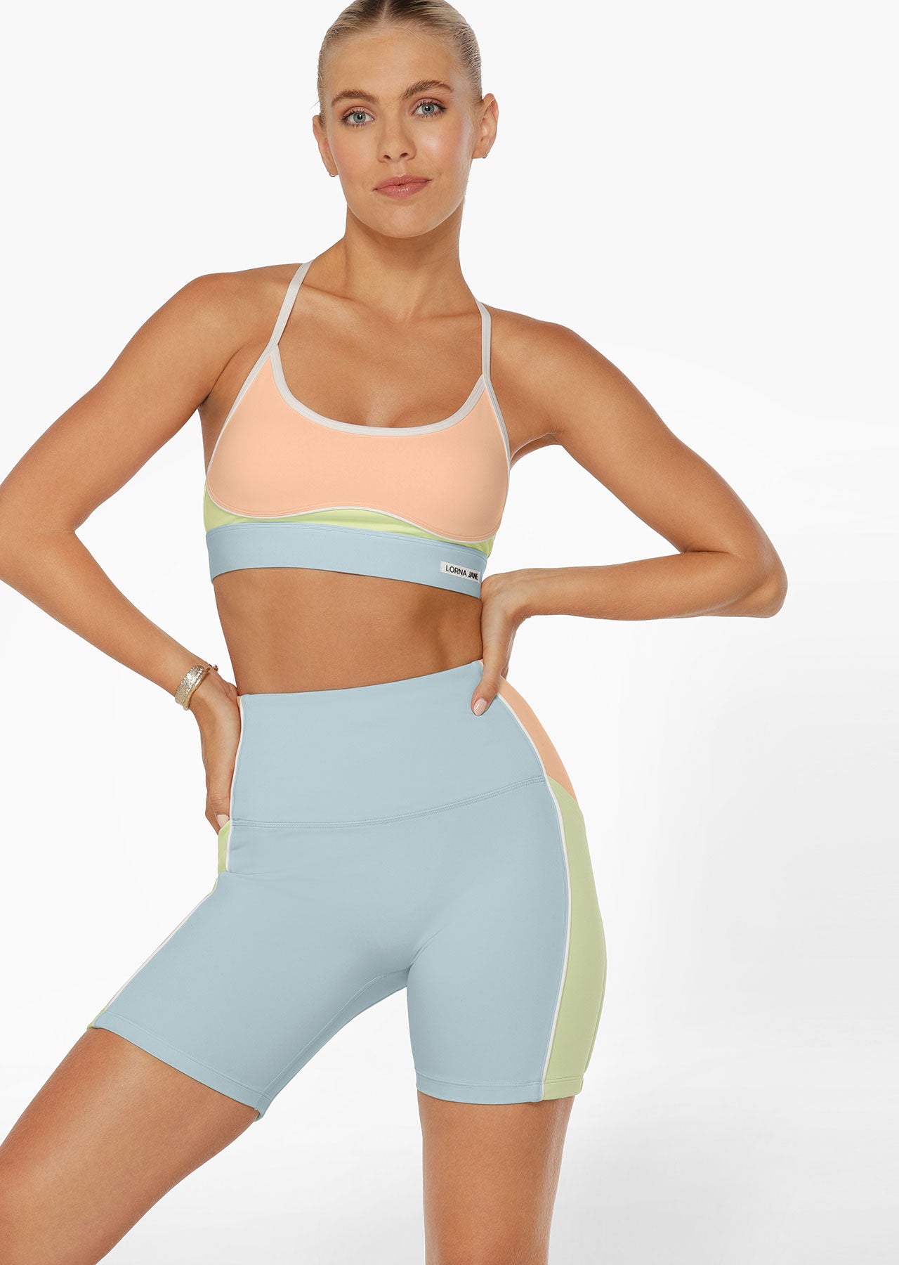 Lorna Jane Rainbow Splice Sports Bra - Rainbow Splice