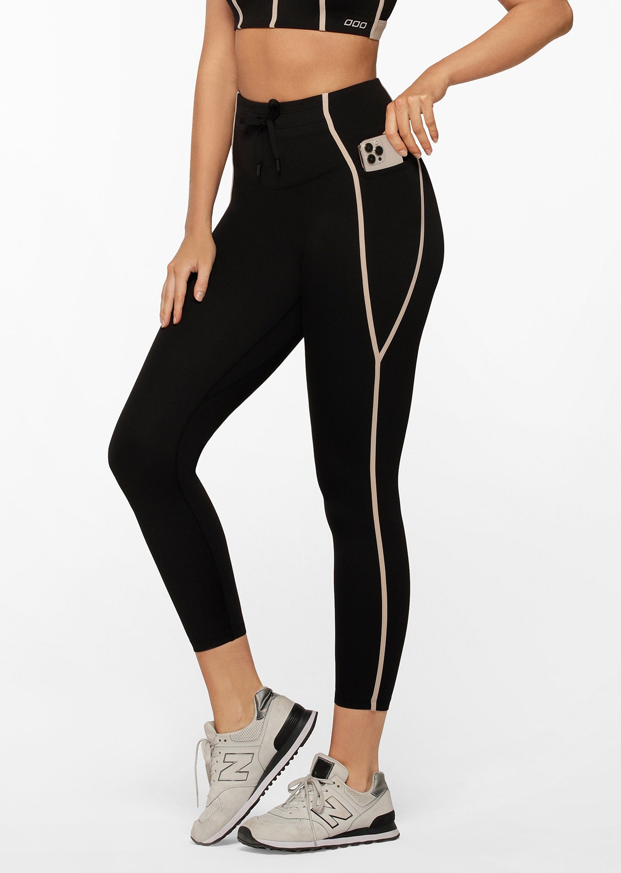 Lorna Jane Adapt No Ride Ankle Biter Leggings - Black