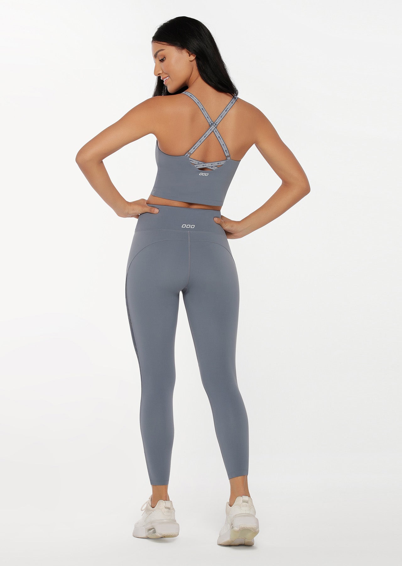 Lorna Jane In The Moment Active Tank Bra Combo - Powder Grey