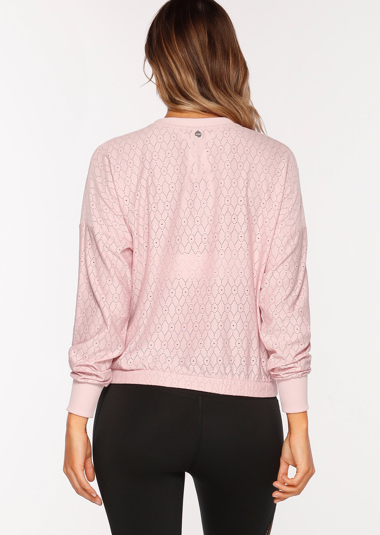 Lorna Jane Indiana Active Mesh L/Slv Top - Dusty Rose