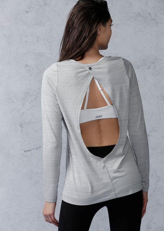 Lorna Jane Infinite L/Slv Active  Top - White/Galaxy