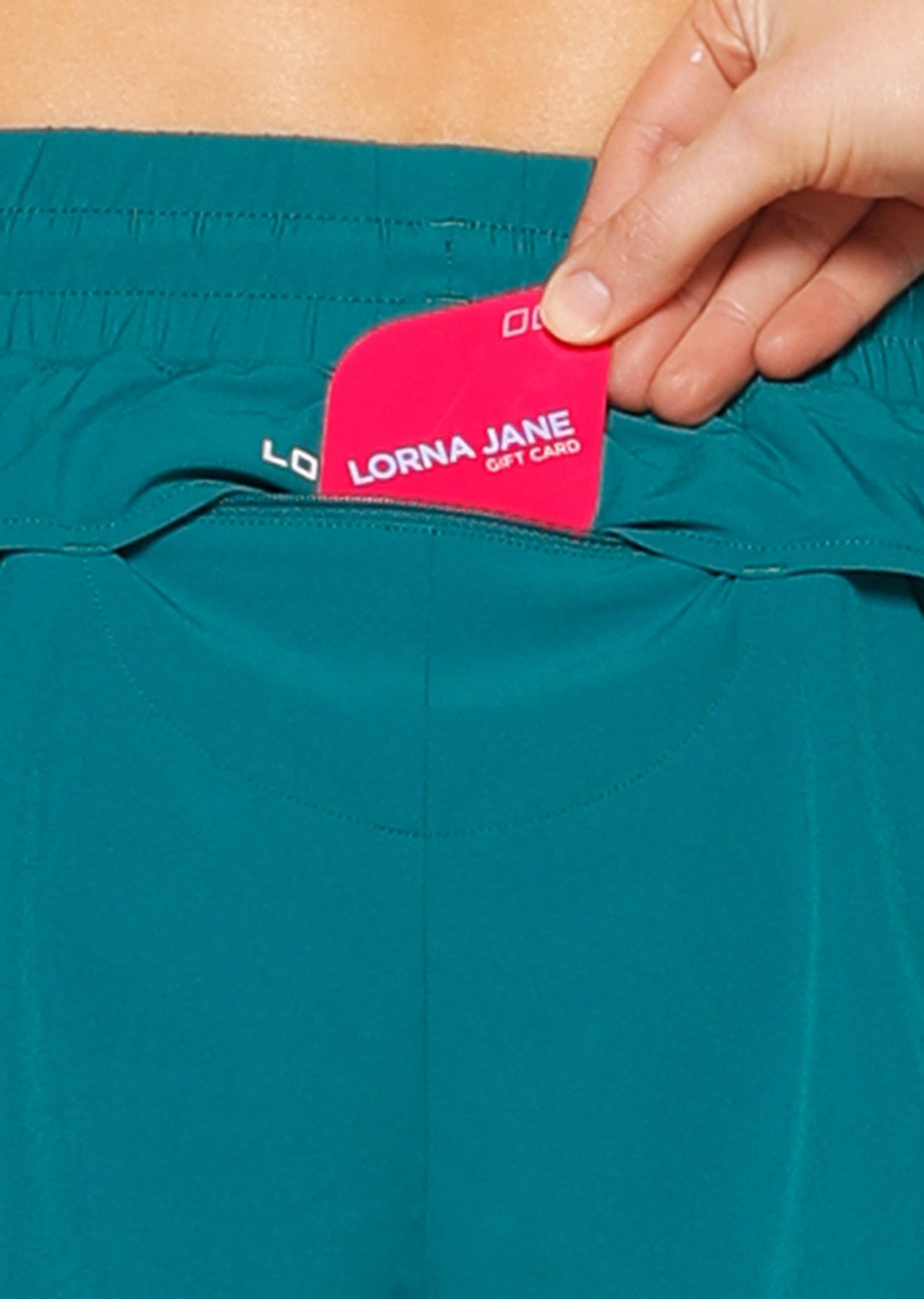 Lorna Jane Infusion Run Shorts - Amazon Green