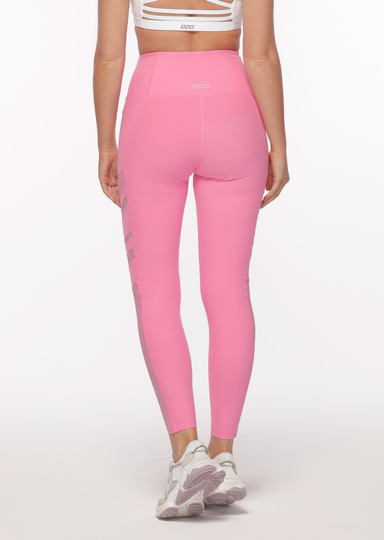 Lorna Jane Inspire Mesh Full Length Leggings - Milkshake