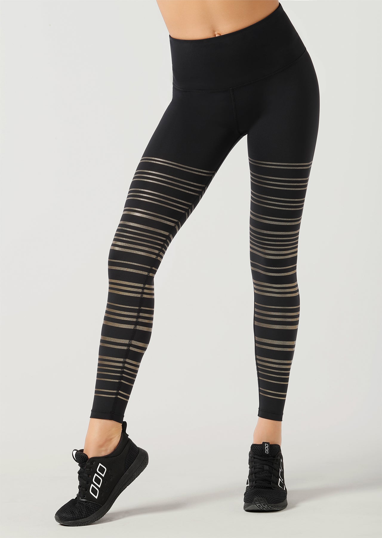 Lorna Jane Intensity Compression F/L Tight - Black/Gold