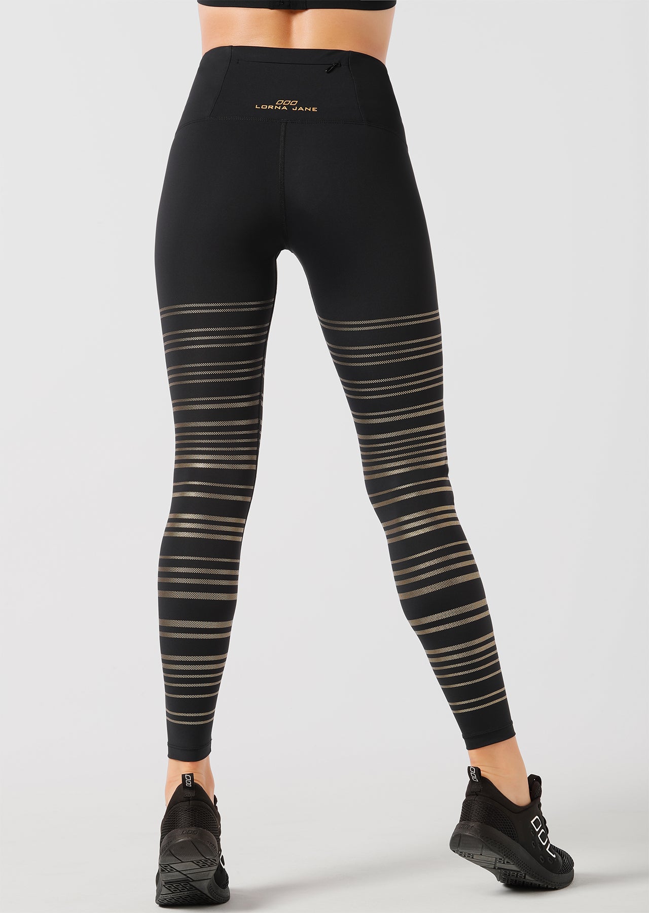 Lorna Jane Intensity Compression F/L Tight - Black/Gold
