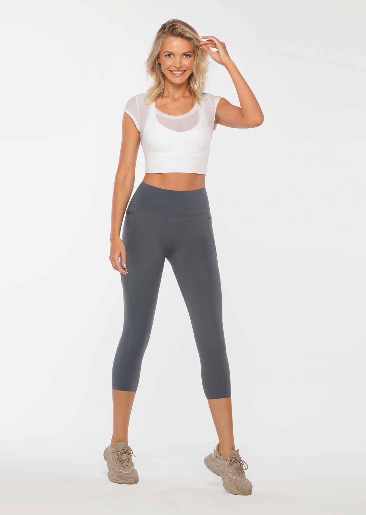 Lorna Jane It Girl Tank Bra Combo - White