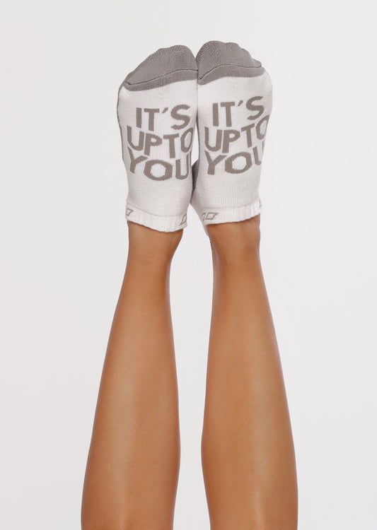 Lorna Jane It's Up To You Iconic Socks - Nu Grey/White