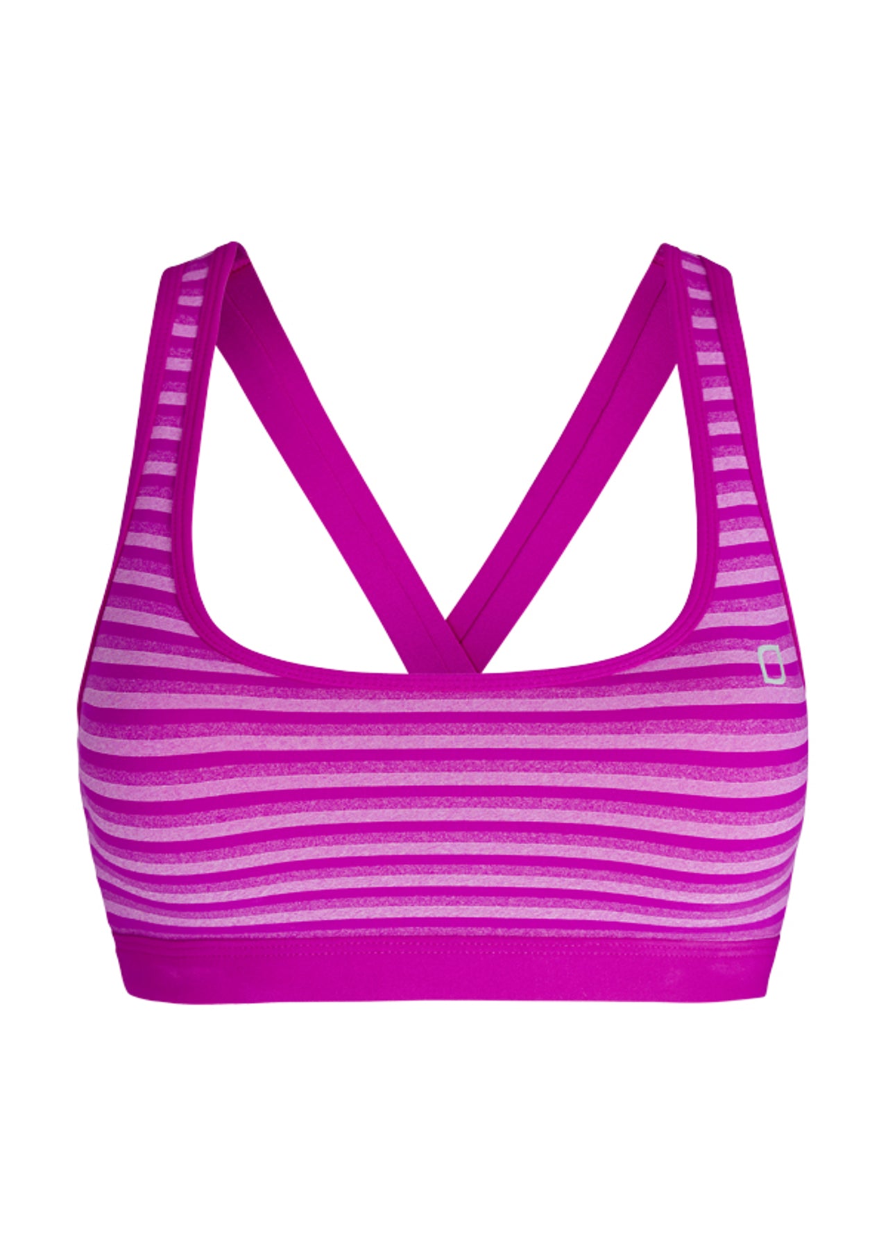 Lorna Jane Jay Sports Bra - Very Fuchsia Stripe