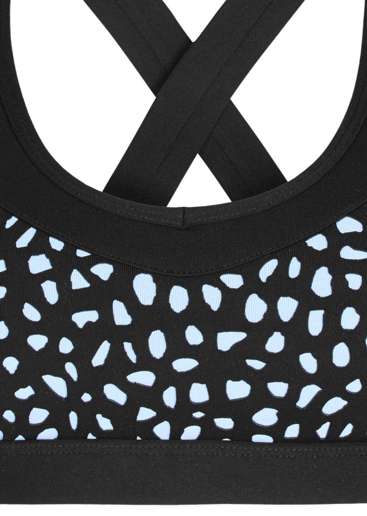 Lorna Jane Jungle Fever Sports Bra - Black Blue Sky