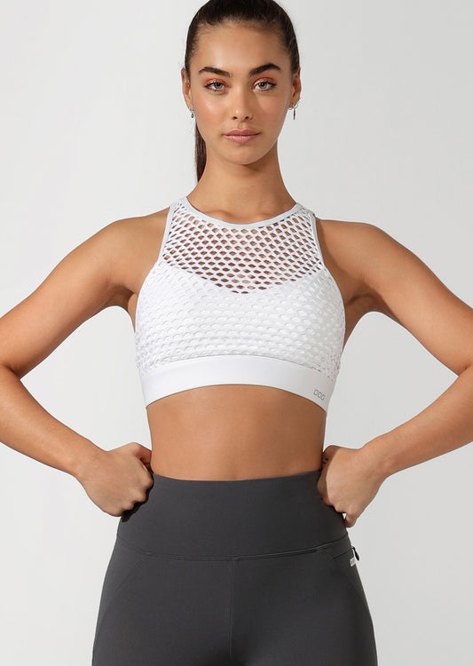 Lorna Jane Just Let Me Workout Sports Bra - White