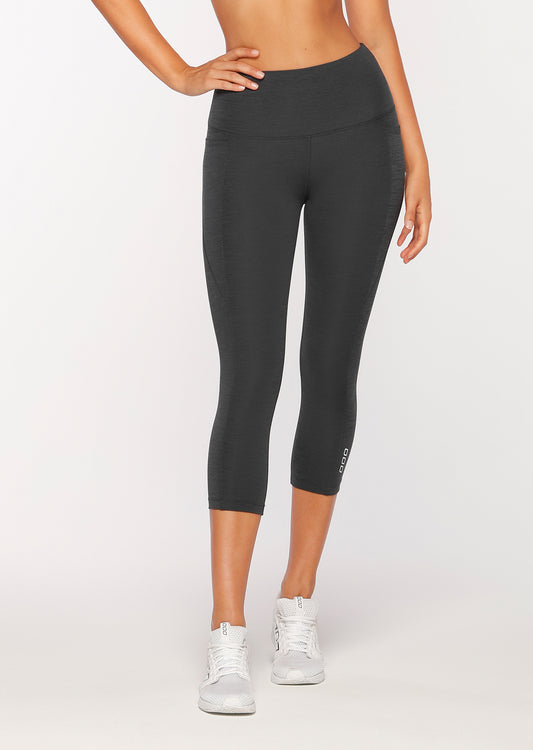 Lorna Jane Keep It Dry Core 7/8 Tight - Black Titanium Marl