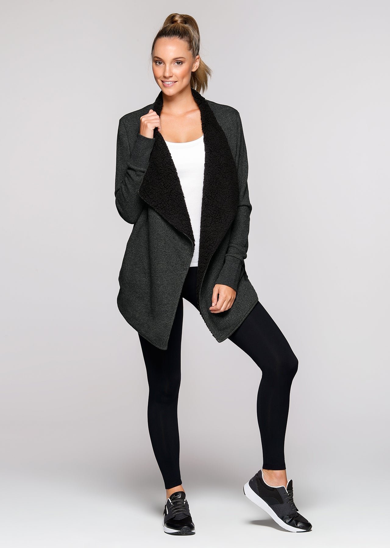 Lorna Jane Keep Me Cozy Jacket - Black Marl