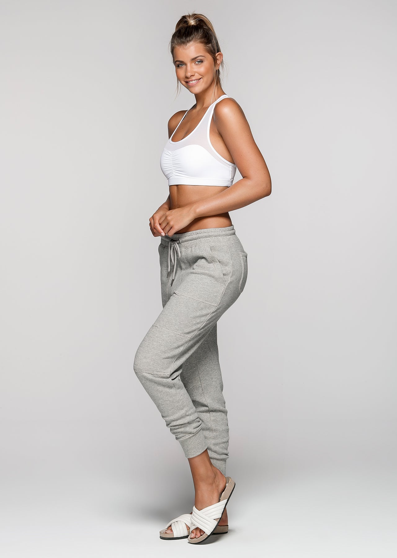 Lorna Jane Kendal Lounge Pants - Snow Grey Marl