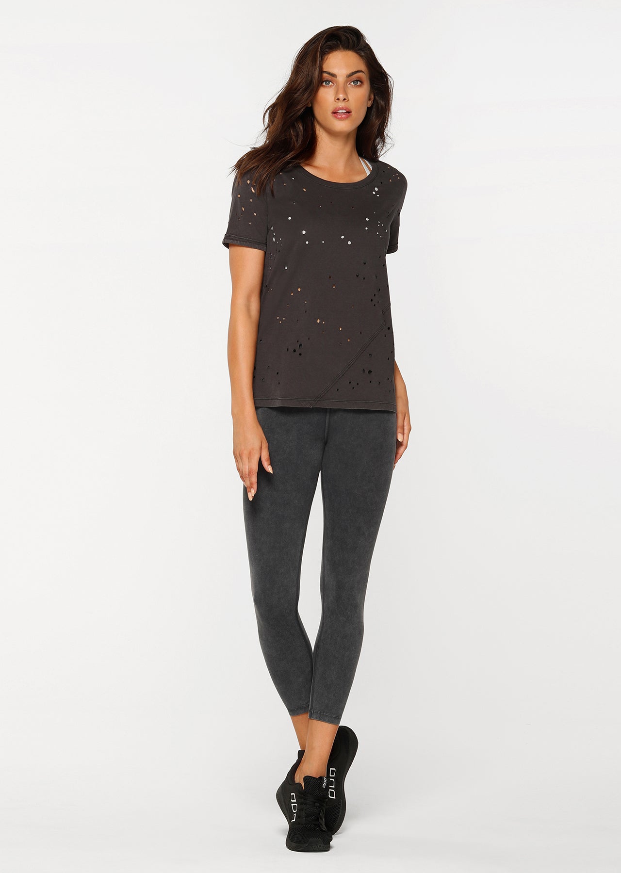 Lorna Jane Khloe Core Ankle Biter Tight - Washed Black