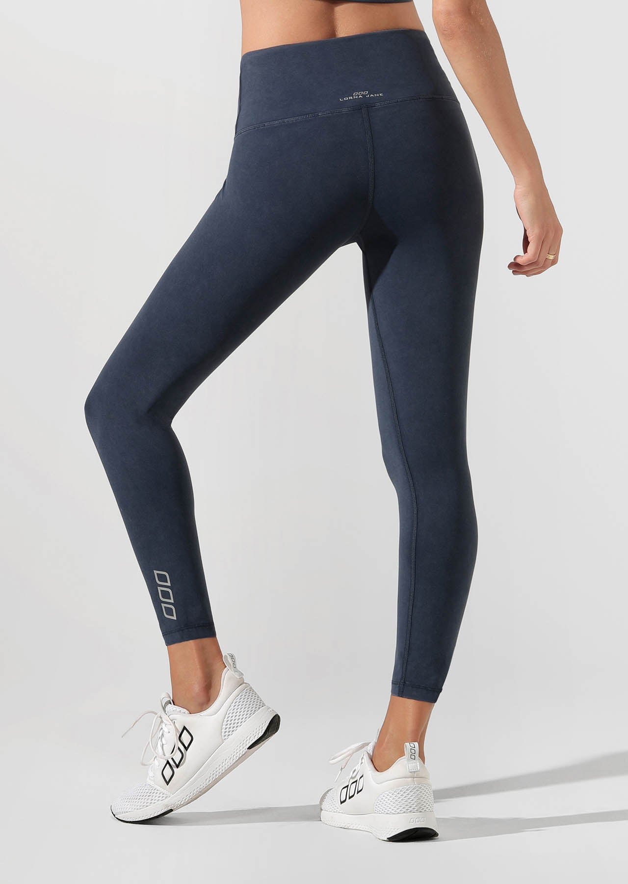 Lorna Jane Khloe Core Ankle Biter Tight - Washed Midnight Indigo