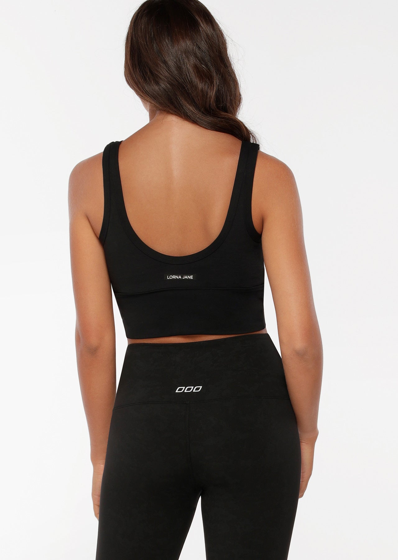 Lorna Jane Kimmy Cropped Active Tank - Black