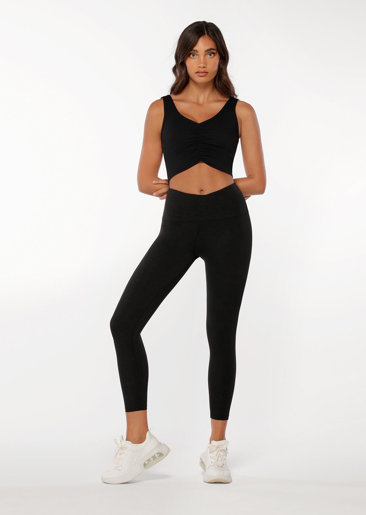 Lorna Jane Kimmy Cropped Active Tank - Black