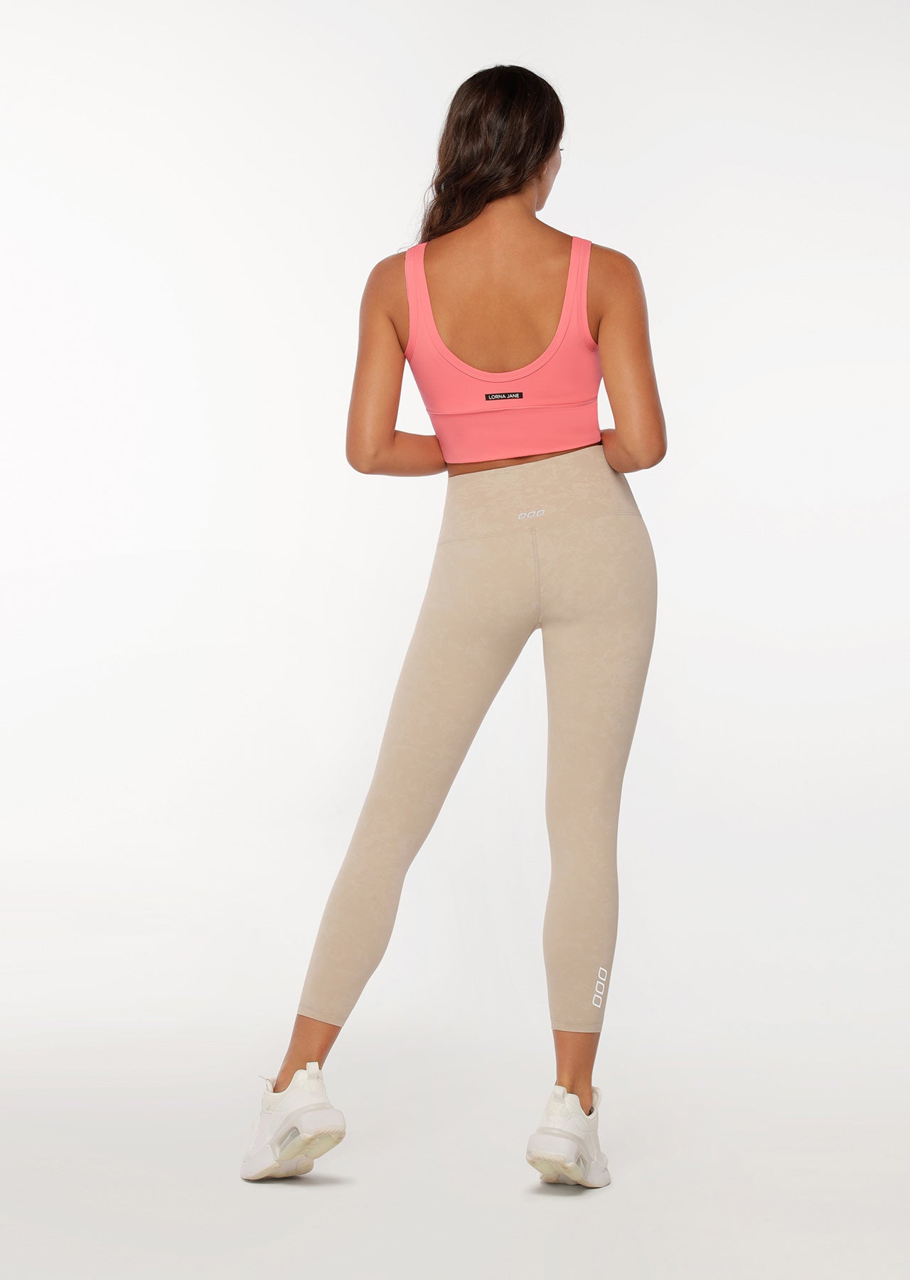 Lorna Jane Kimmy Cropped Active Tank - Pale Pink Grapefruit