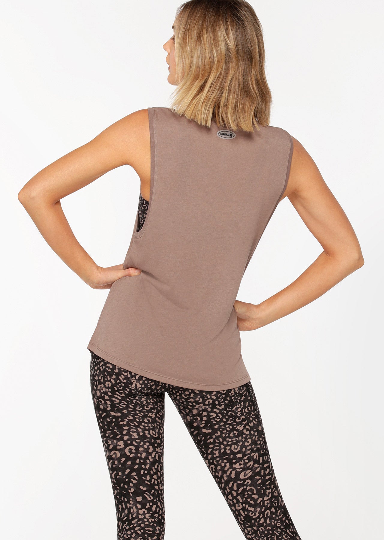 Lorna Jane Knock Out Muscle Tank - Bone