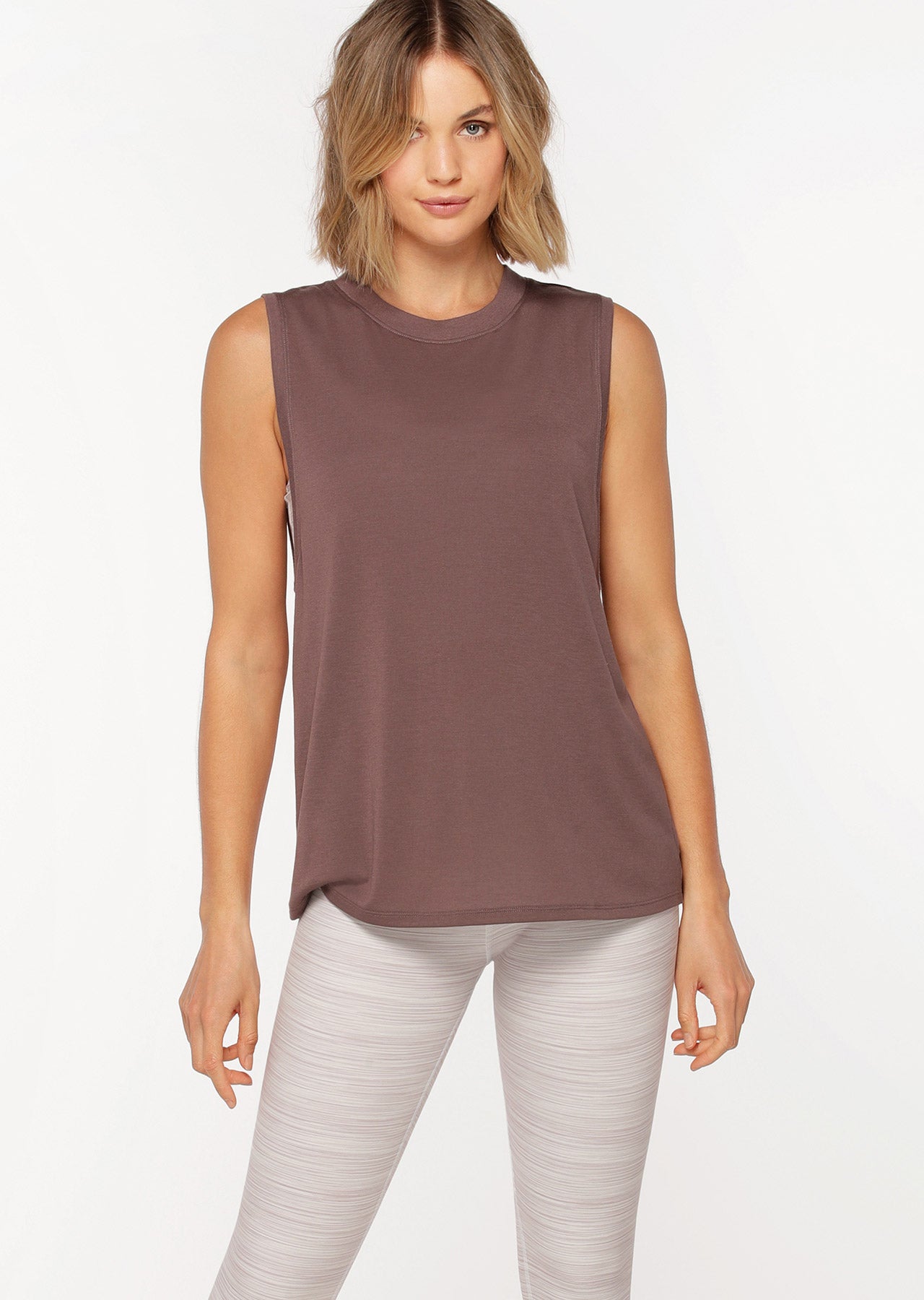 Lorna Jane Knock Out Muscle Tank - Stone