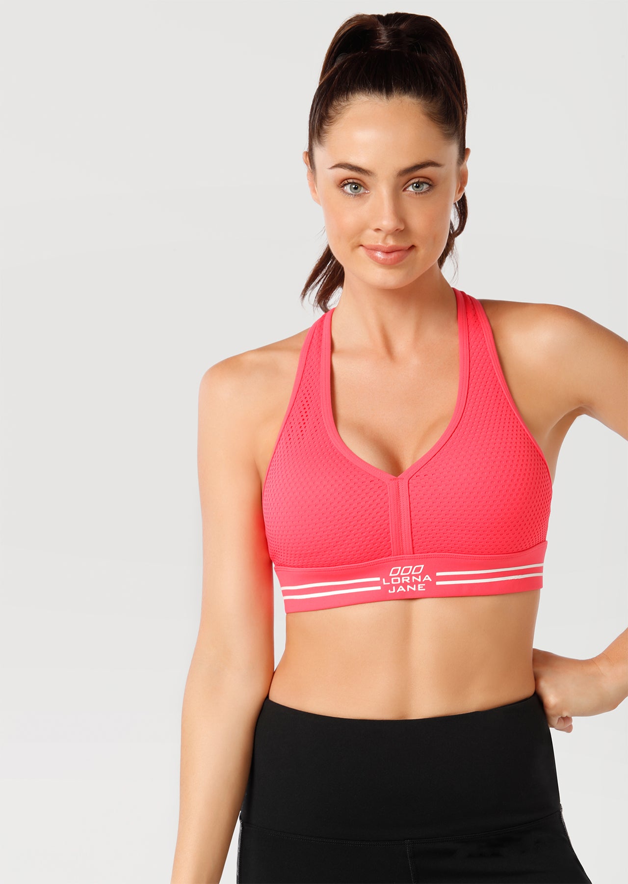 Lorna Jane Knocked Out Sports Bra - Candy Red