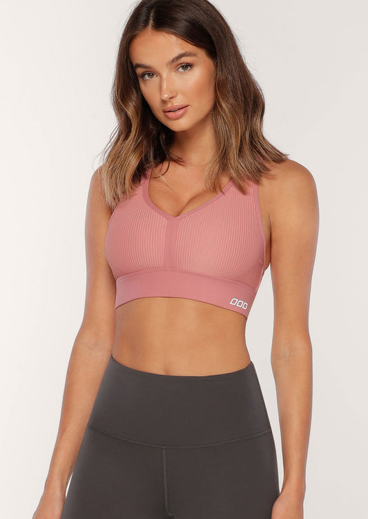 Lorna Jane Knockout Sports Bra - Powdered Pink