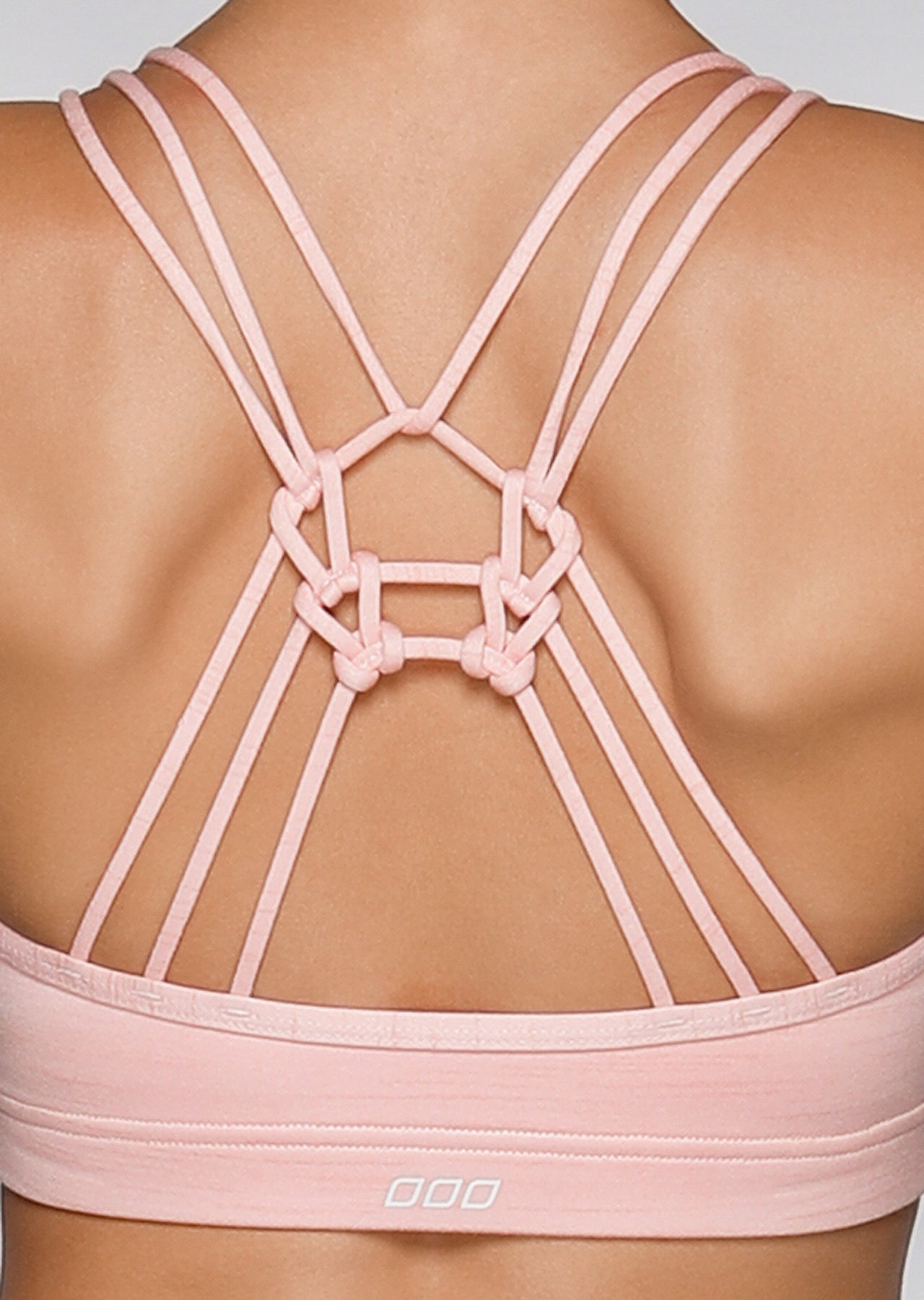 Lorna Jane Knotted Yoga Bra - Whisper Pink Marl