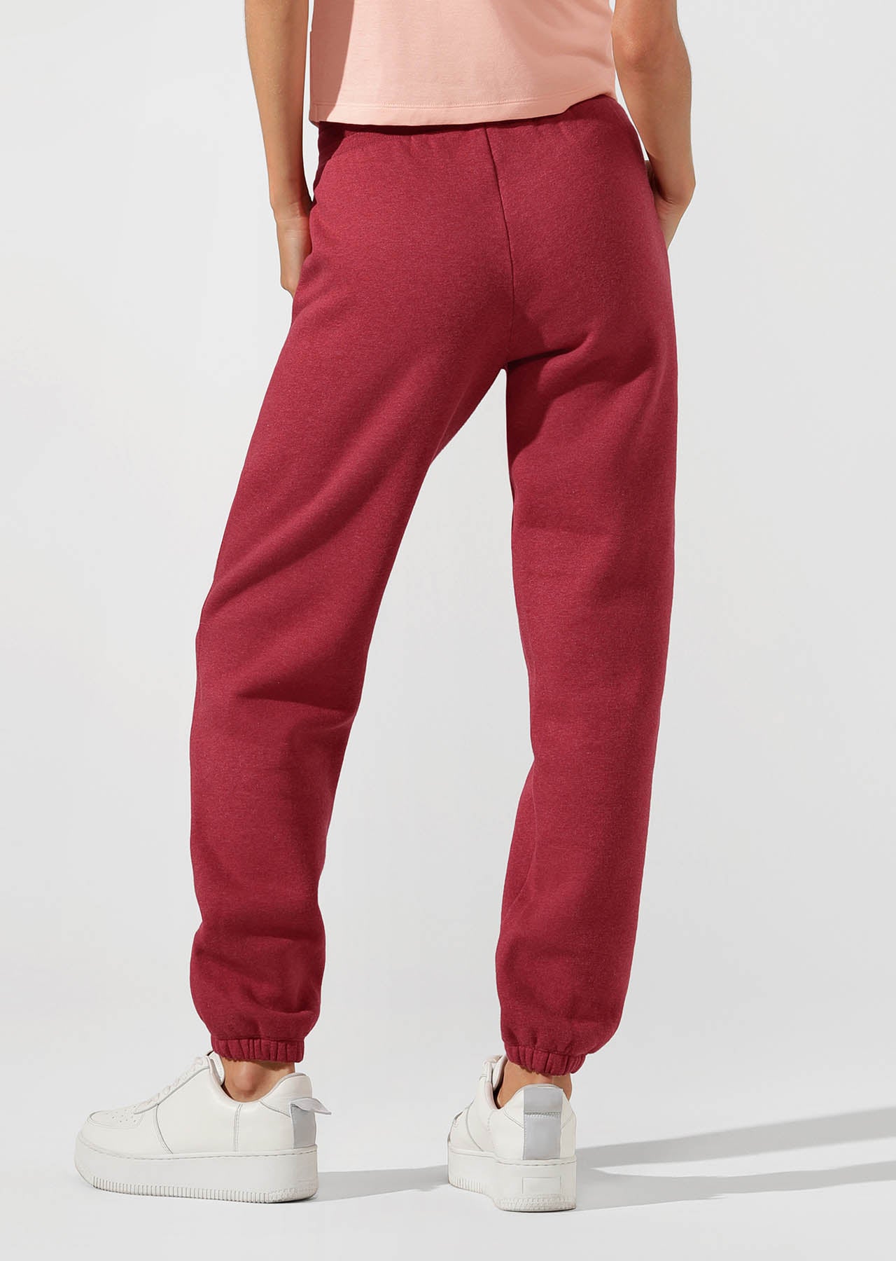Lorna Jane Kourtney Tracksuit Pants - Dark Red Marl