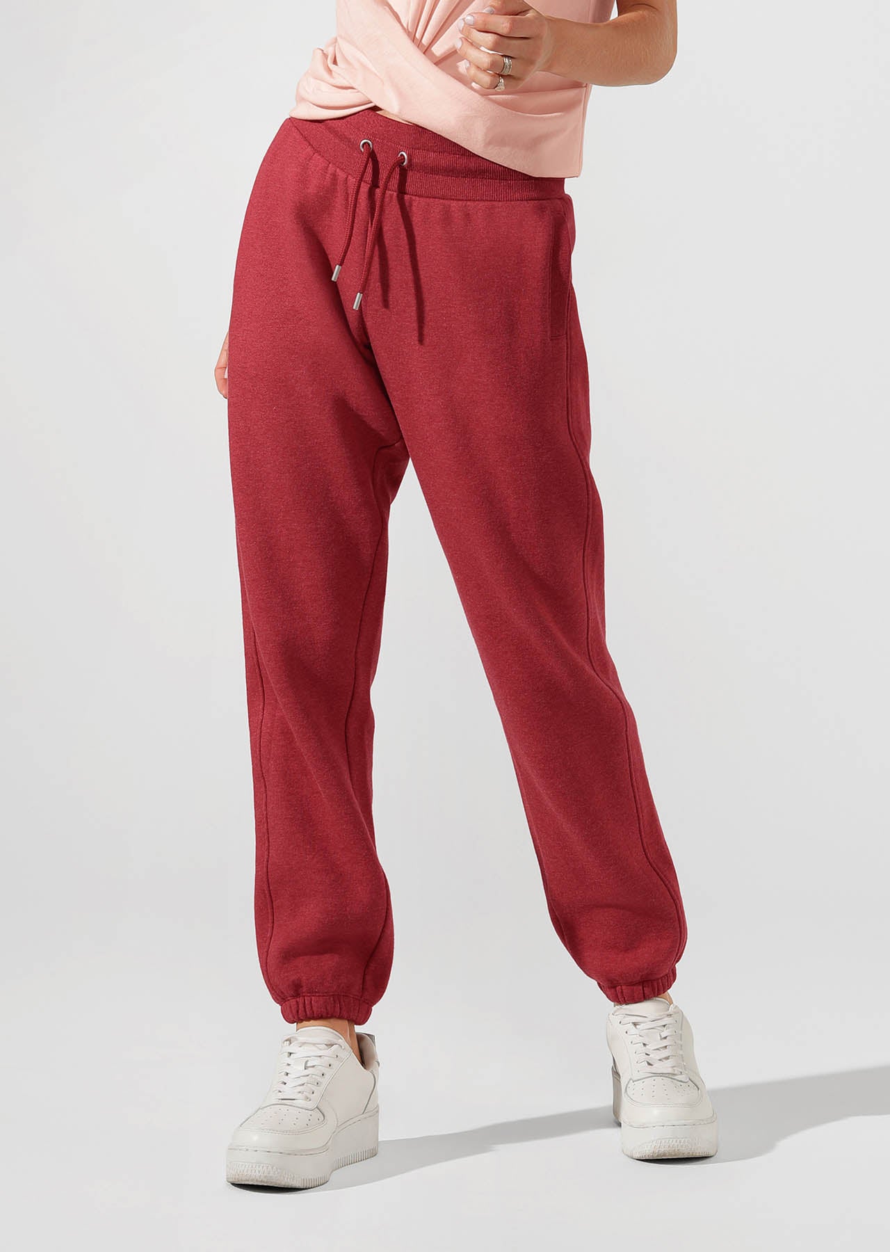 Lorna Jane Kourtney Tracksuit Pants - Dark Red Marl