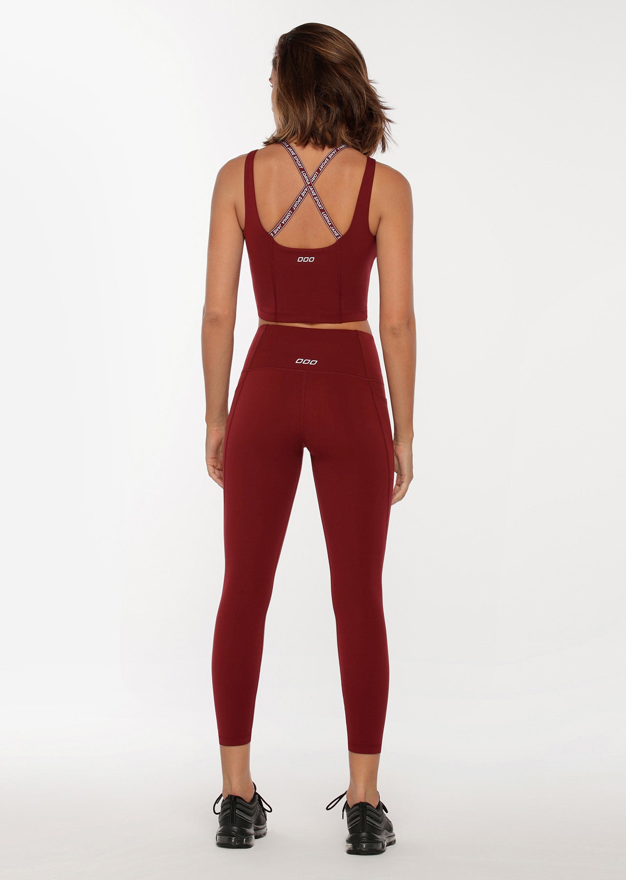 Lorna Jane Lace Up Ankle Biter Leggings - Sepia