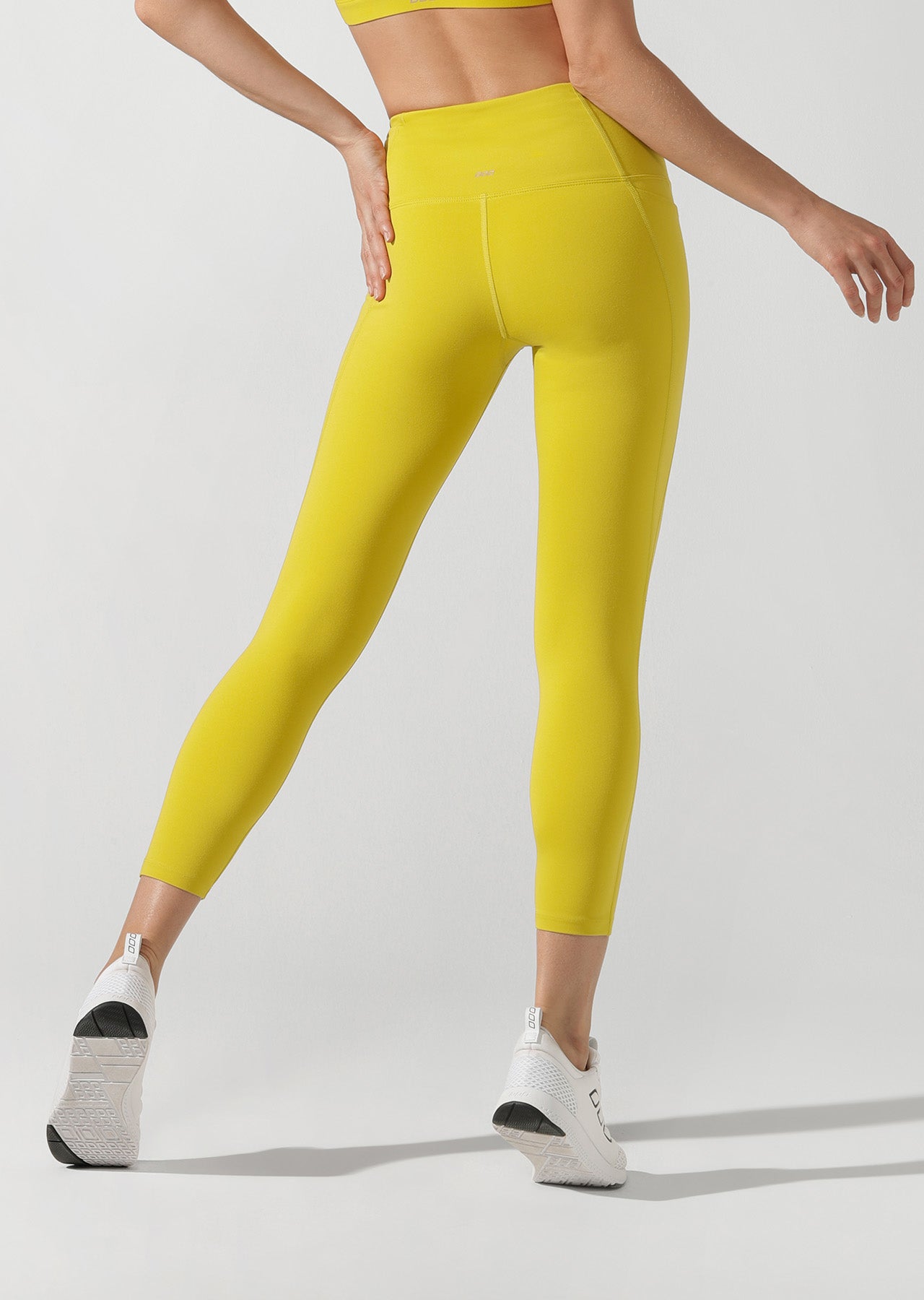 Lorna Jane Lace Up Ankle Biter Tight - Acid Yellow