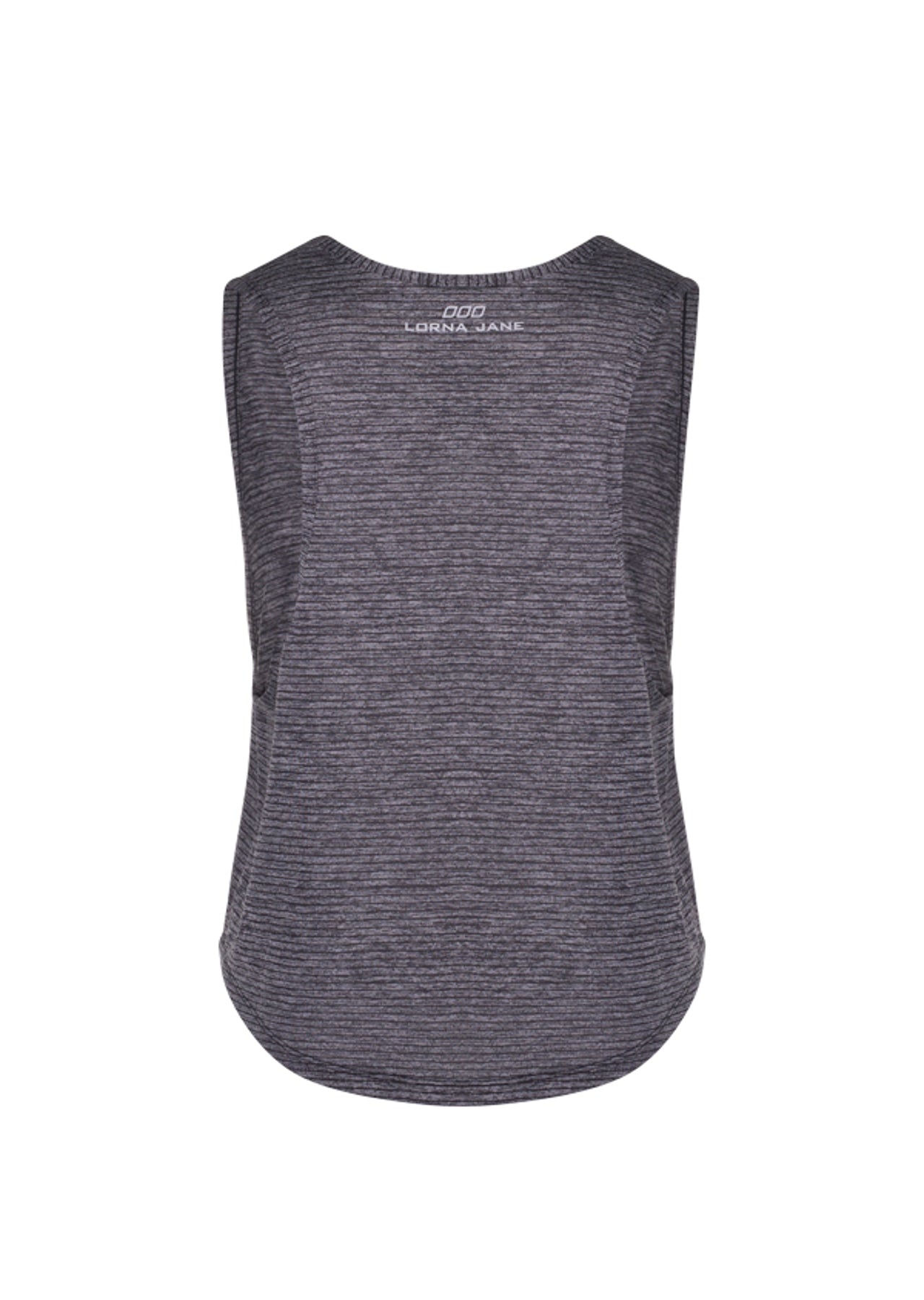 Lorna Jane Lauper Excel Tank - Black Marl Stripe