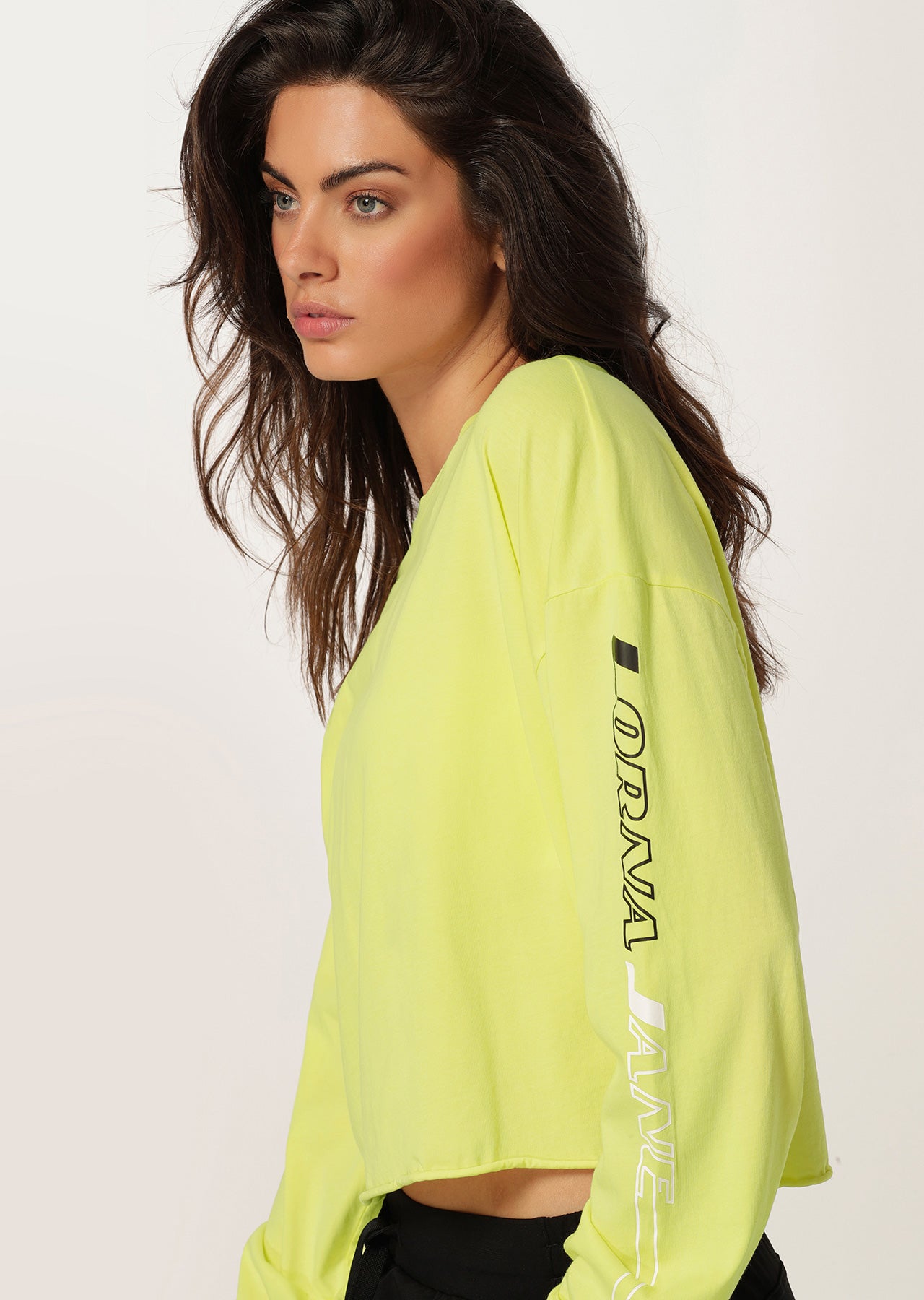 Lorna Jane Layer-Up Cropped Long Sleeve Tee - Citrus Pop