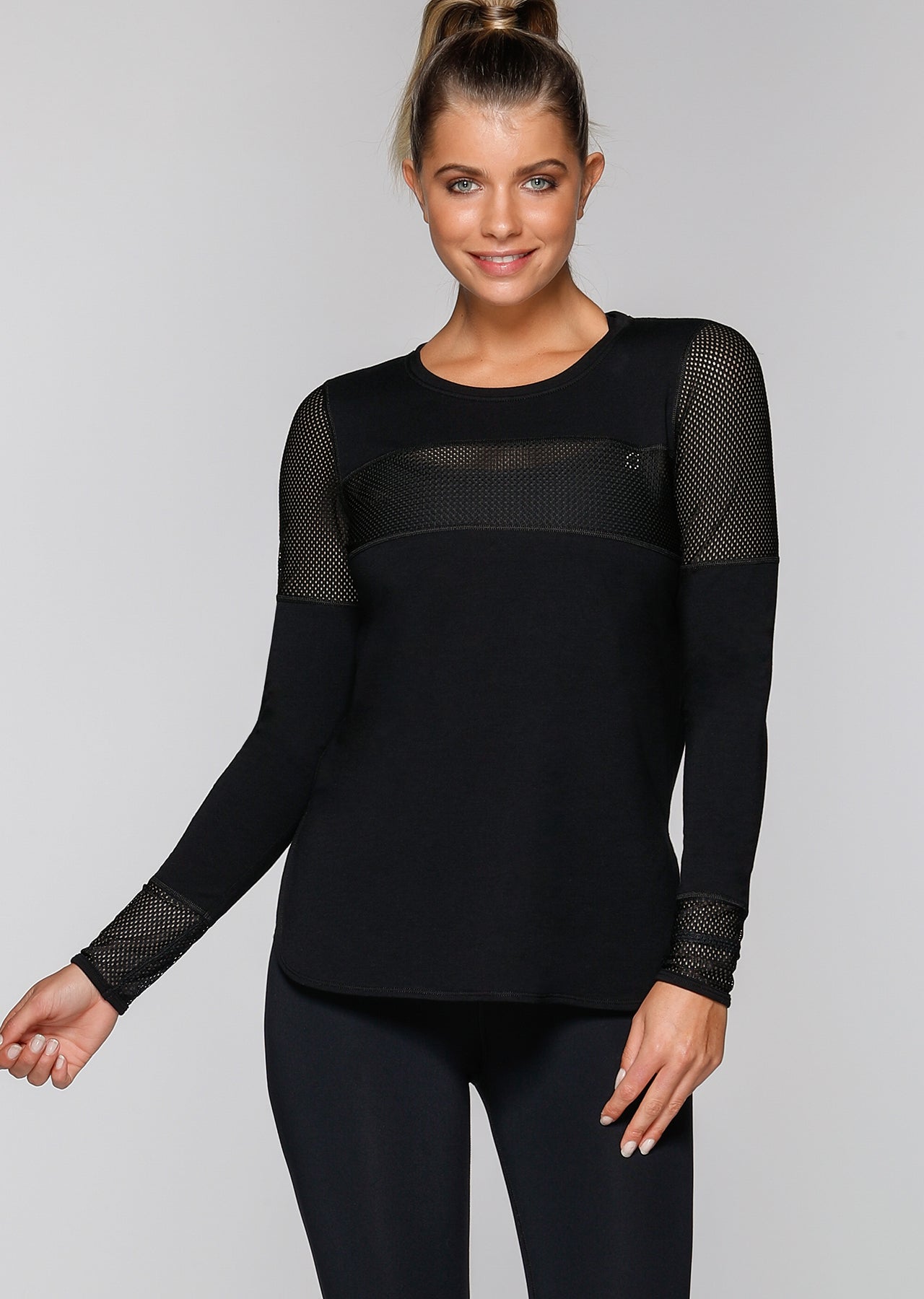 Lorna Jane Layer Up L/Slv Top - Black
