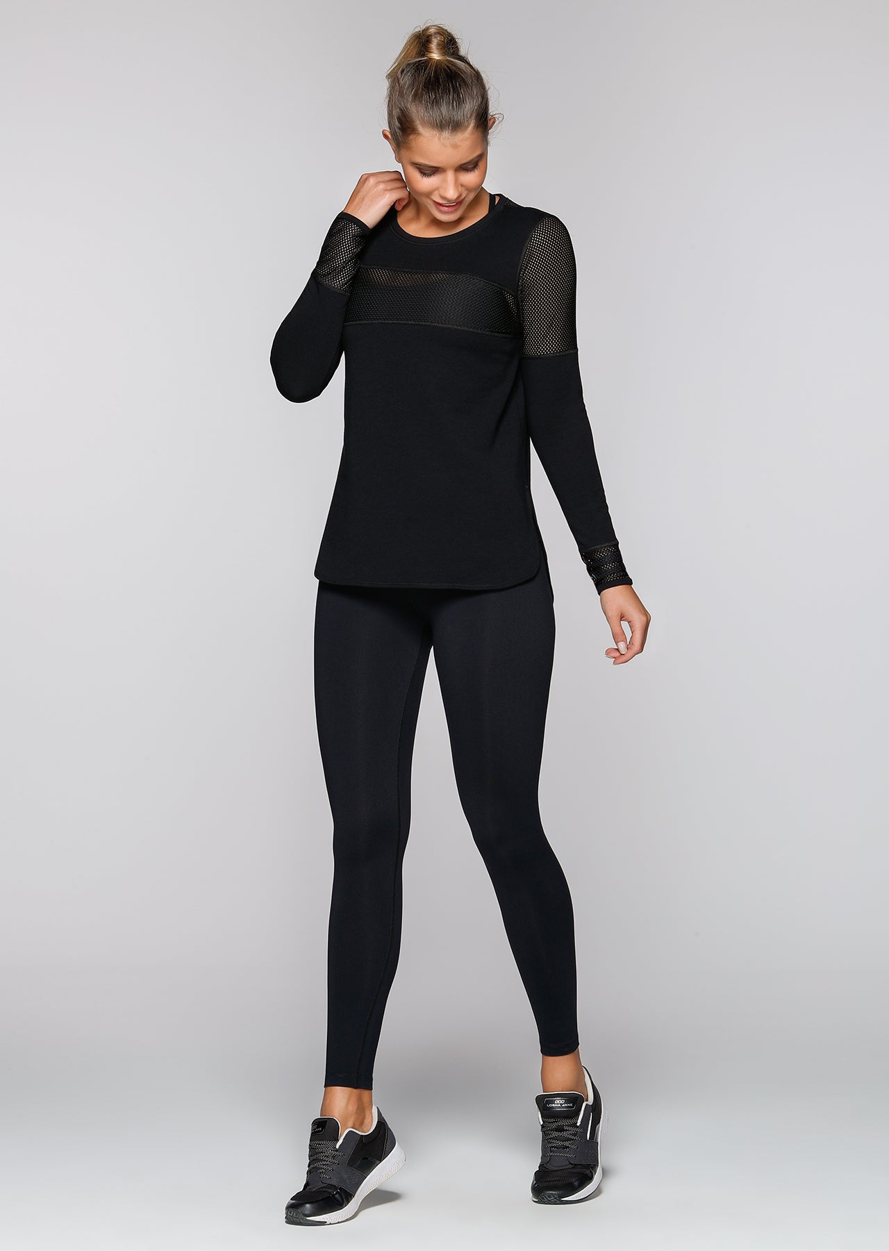 Lorna Jane Layer Up L/Slv Top - Black