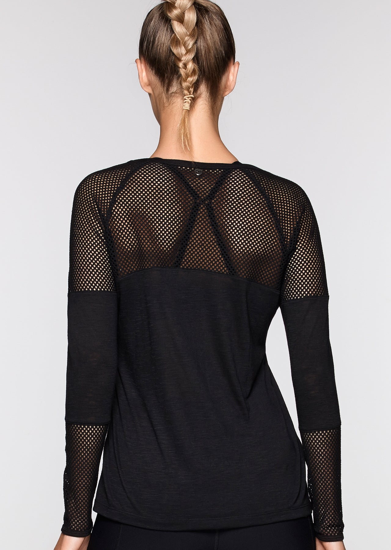 Lorna Jane Layered L/Slv Top - Black