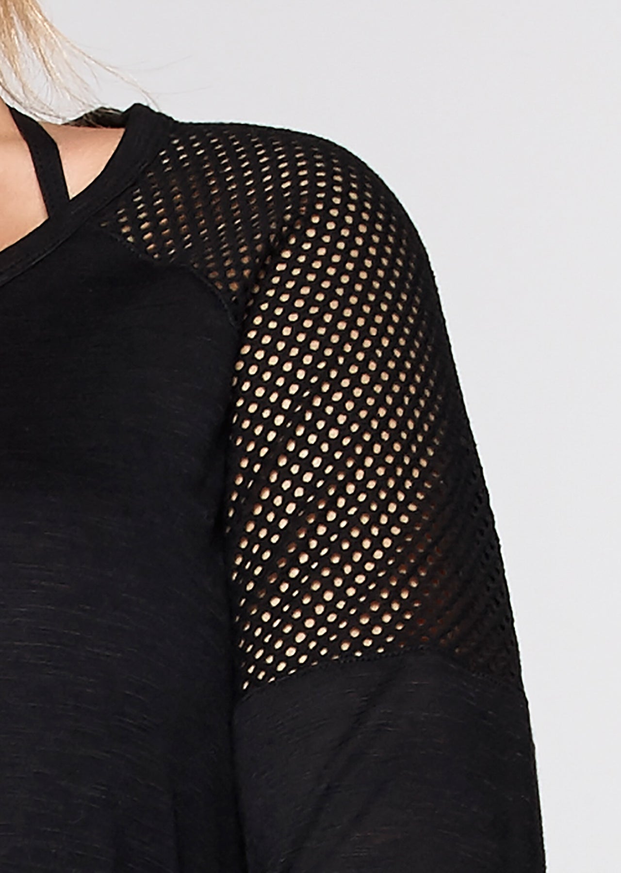 Lorna Jane Layered L/Slv Top - Black