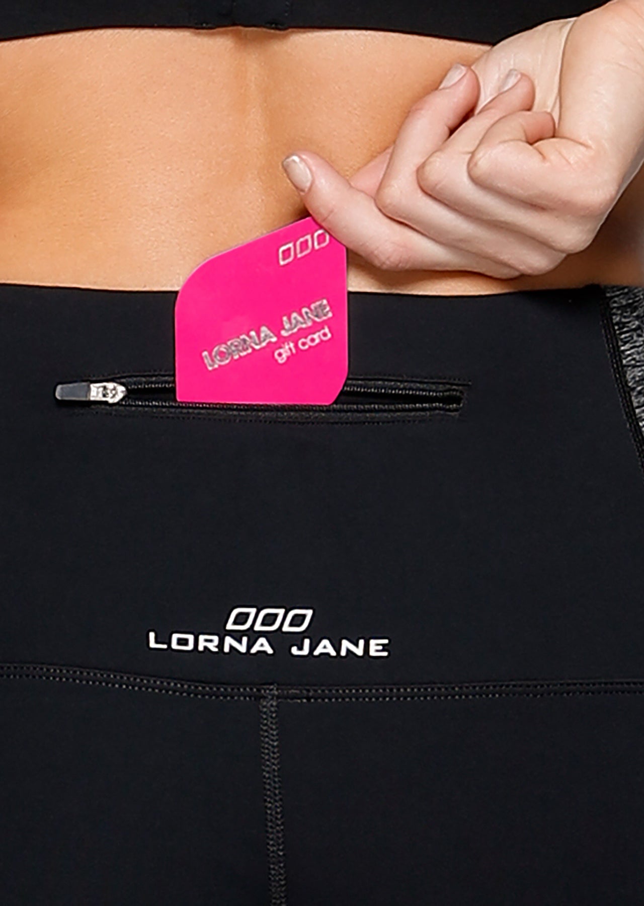 Lorna Jane Layla Ultimate Core F/L Tight - Black Marl/Black