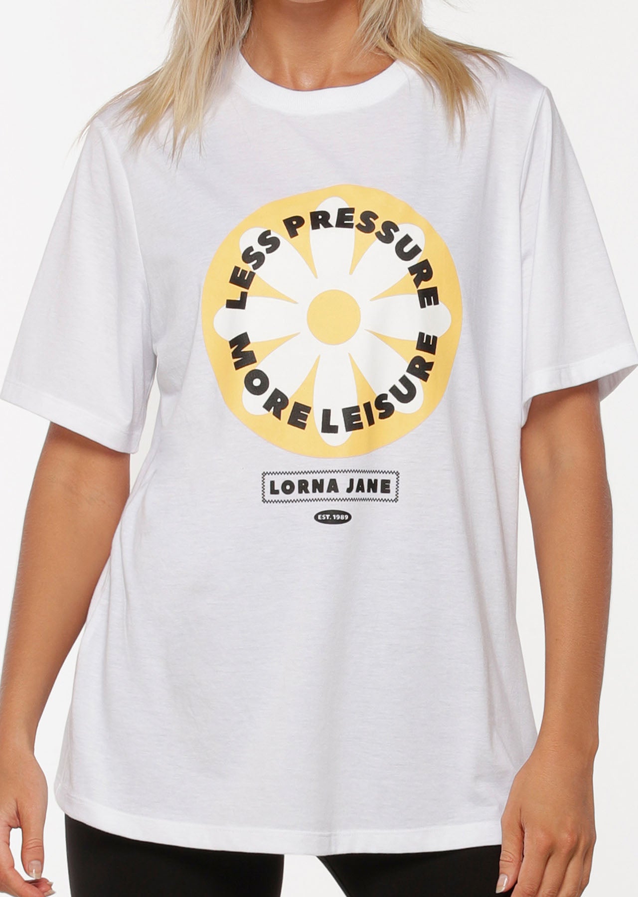 Lorna Jane Leisure Oversized Tee - White