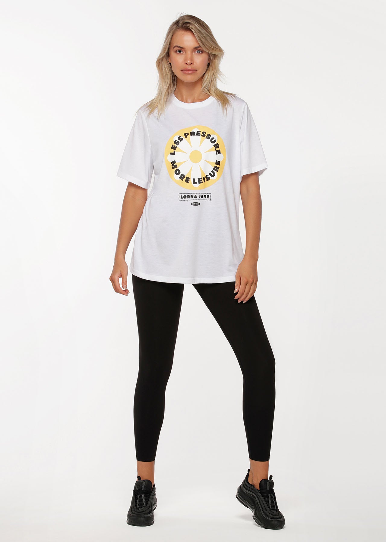 Lorna Jane Leisure Oversized Tee - White